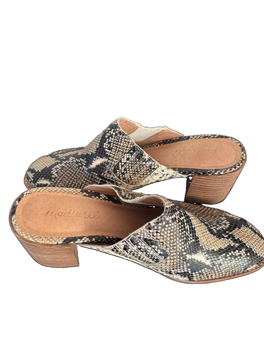 Madewell Snakeskin Leather Slingbacks Size 9 – New Without Box